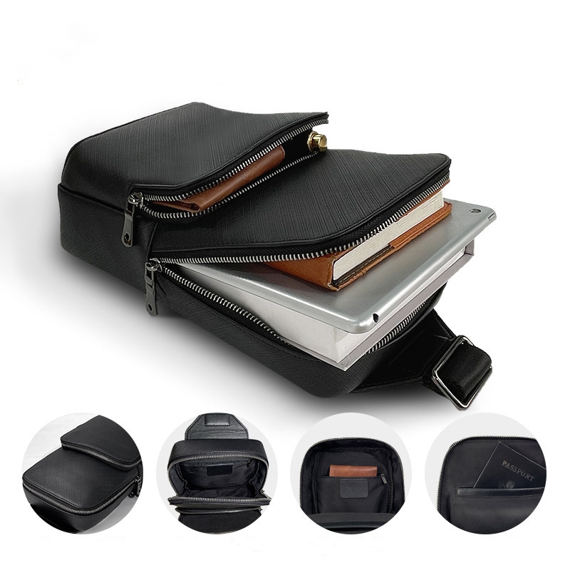 Genuine Leather Backpack - Sac à bandoulière en cuir véritable