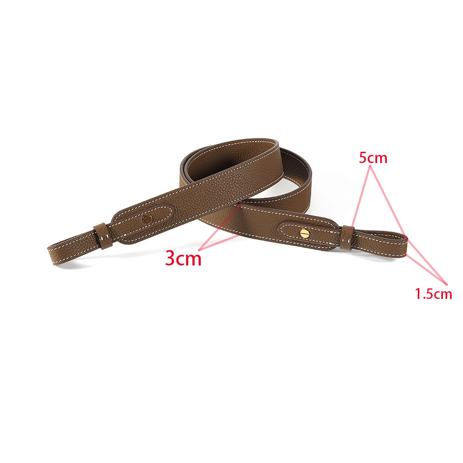 Belt Bag Leather Wide - Cuir complet Togo Etoupe cuir véritable