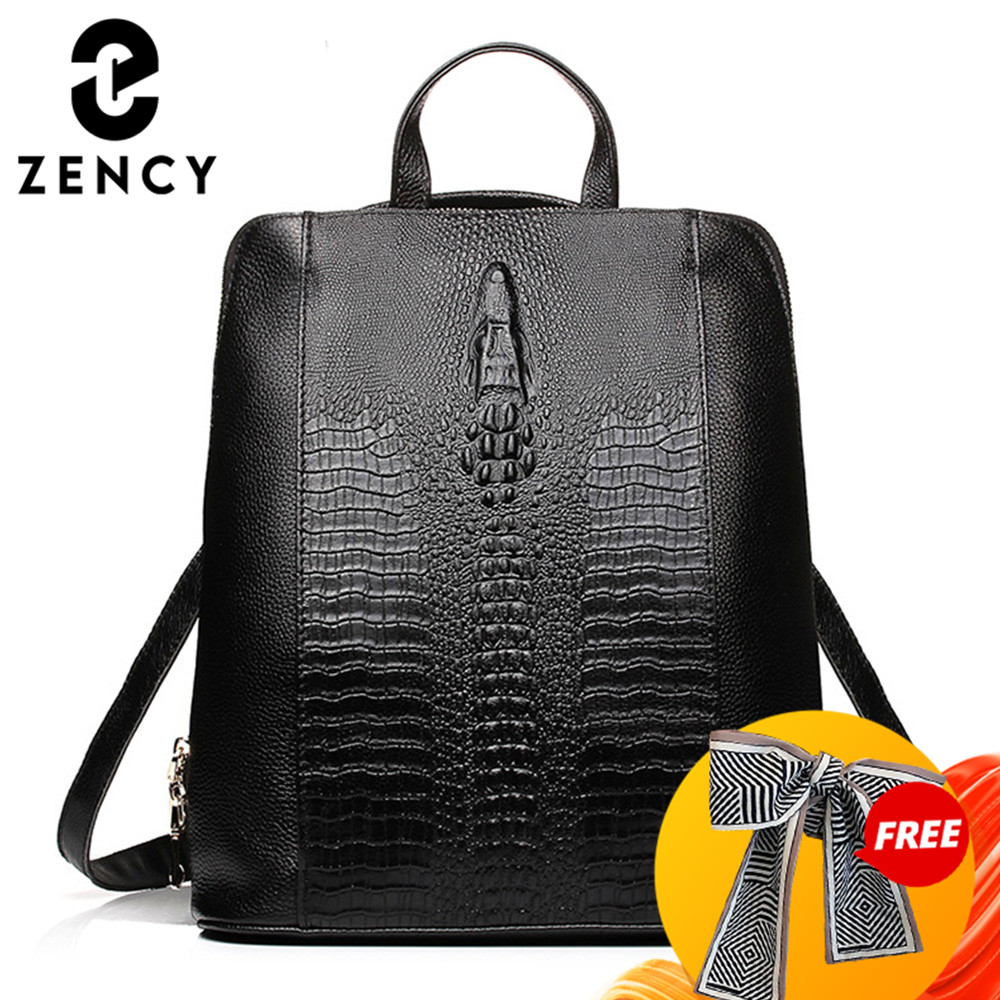 Genuine Leather Backpack - Zency 100% sac à dos en