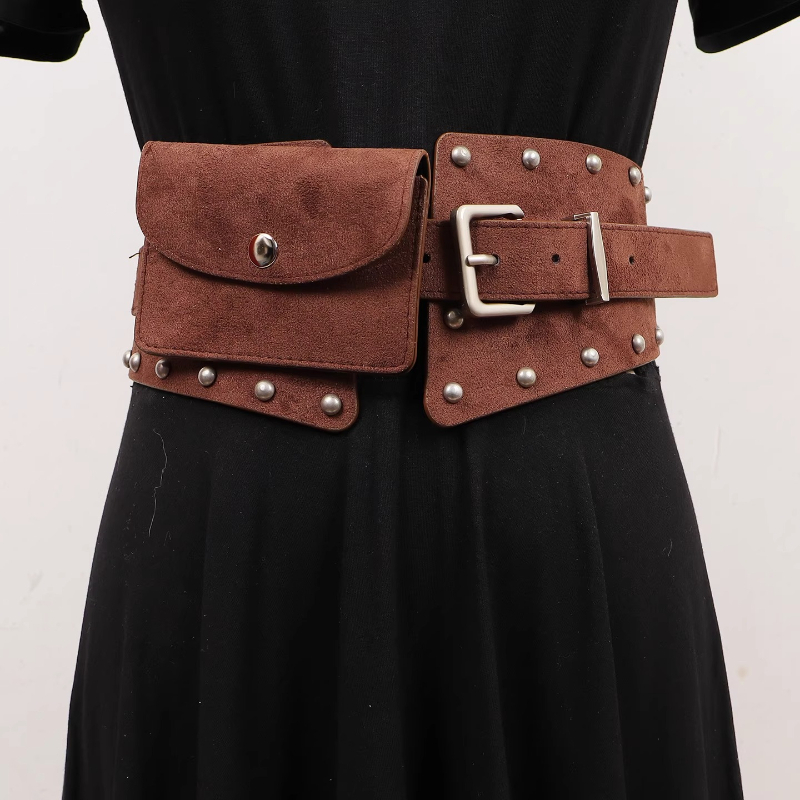 Belt Bag Leather Wide - Sacs de taille en cuir Pu