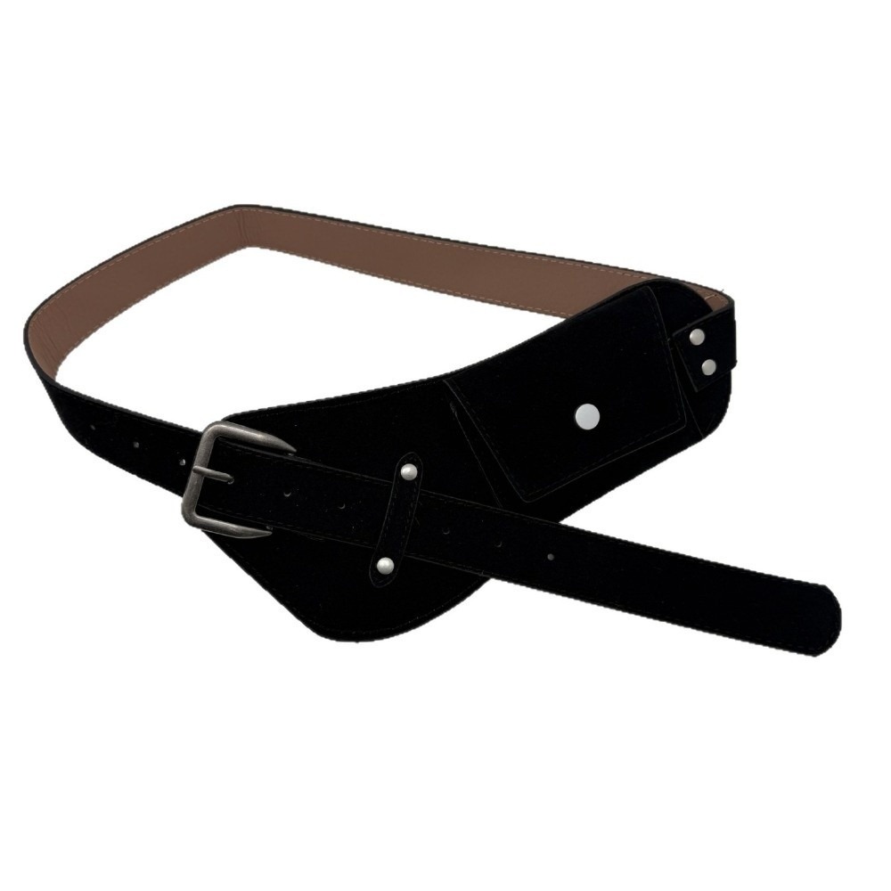 Belt Bag Leather Wide - Ceinture large polyvalente en PU et