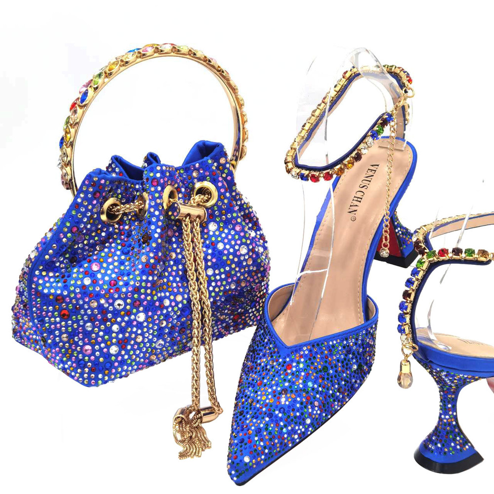 Luxury Bags Blue - Ensemble de chaussures pointues et de