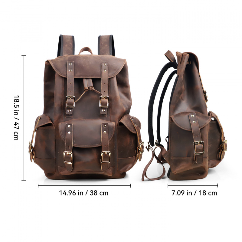 Nouveautés : Sac à dos en cuir - Genuine Leather Backpack avis et prix