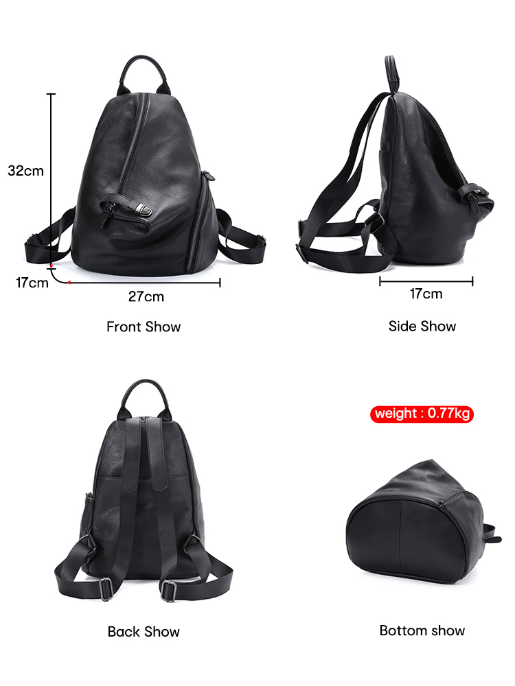 Zency-Sac à dos antivol en cui - Genuine Leather Backpack avis et prix