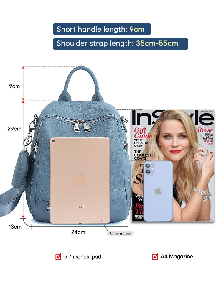 Zency – sac à dos en cuir véri - Genuine Leather Backpack avis et prix