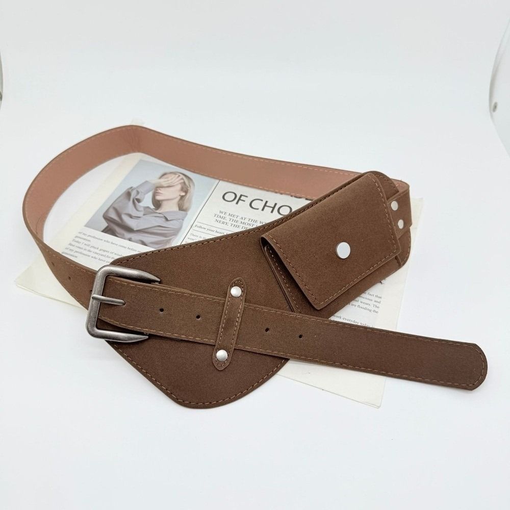 Ceinture large en PU style cow - Belt Bag Leather Wide avis et prix