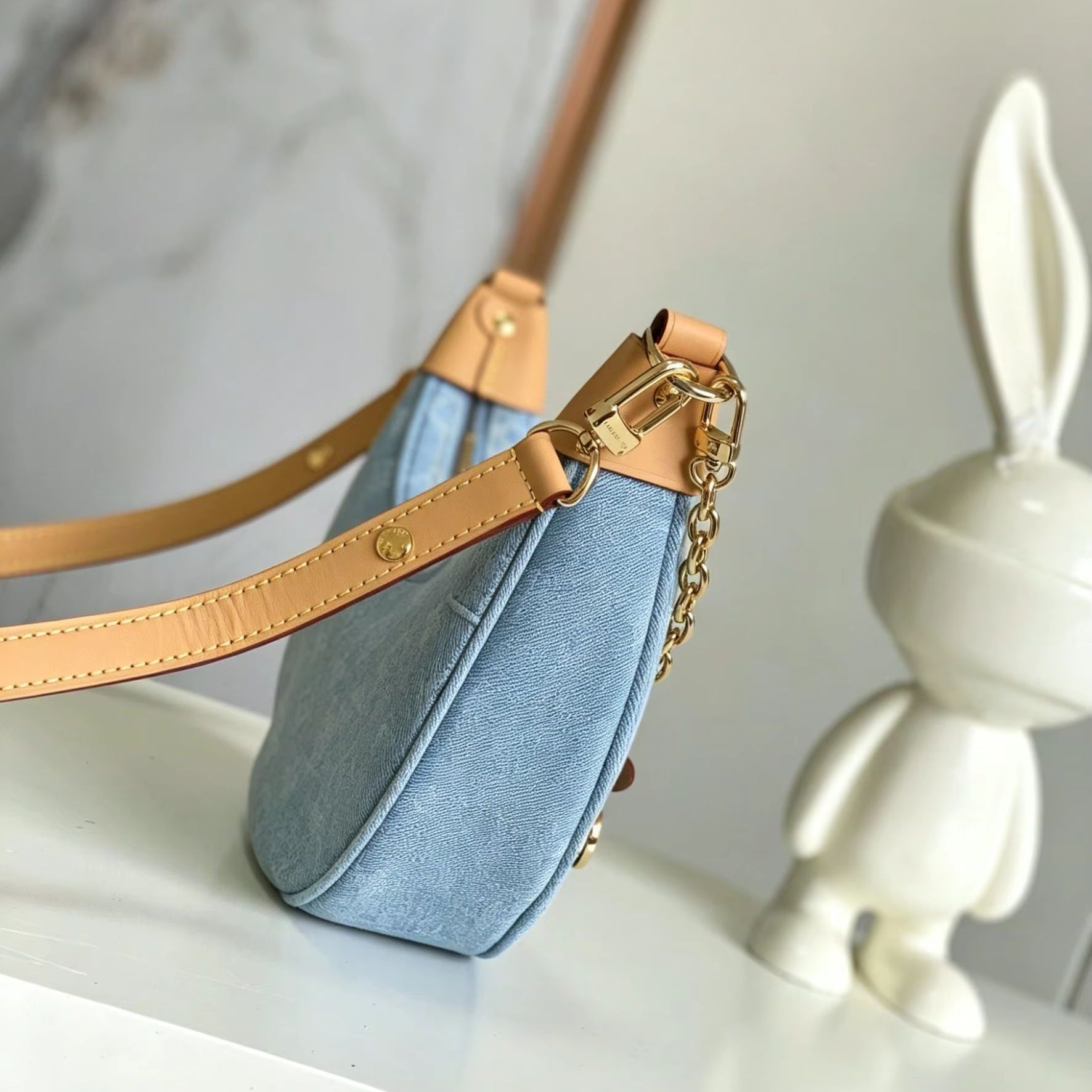 Sac Hobo en Denim Jacquard Ble - Luxury Bags Blue avis et prix