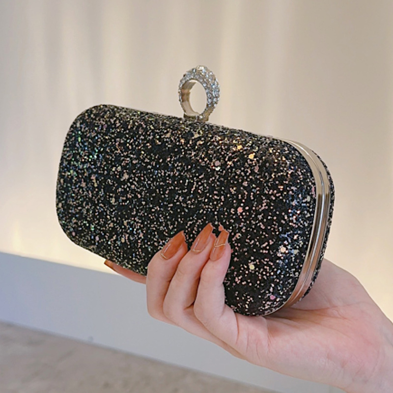 Pochette à paillettes bleu cla - Luxury Bags Blue avis et prix
