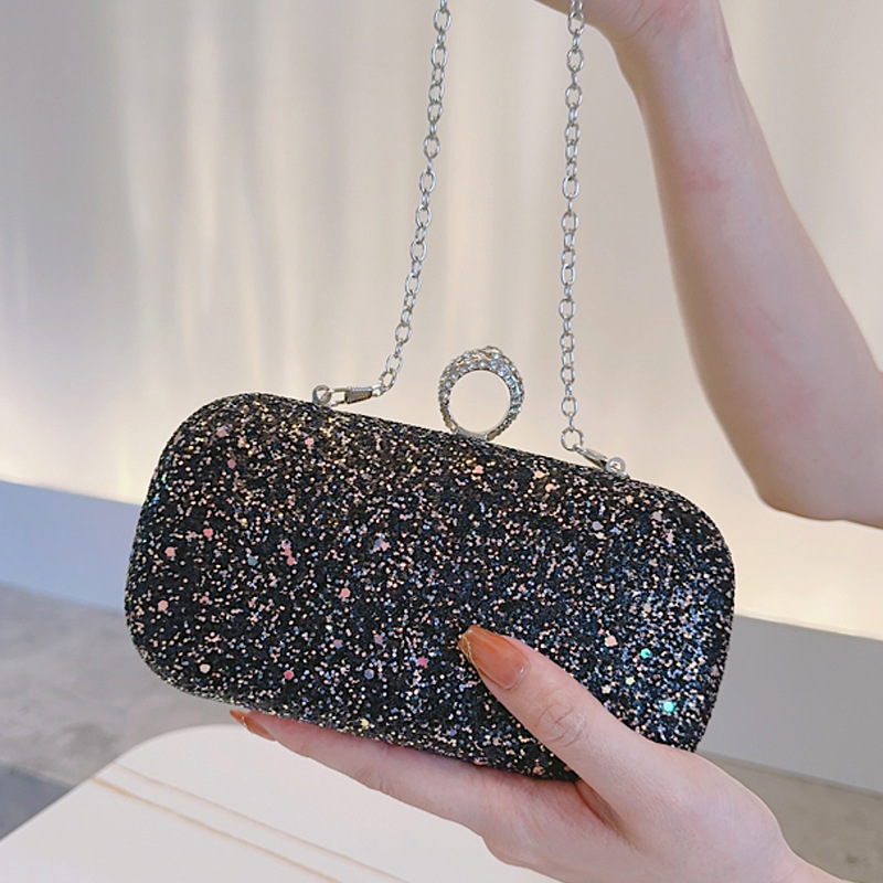 Pochette à paillettes bleu cla - Luxury Bags Blue avis et prix