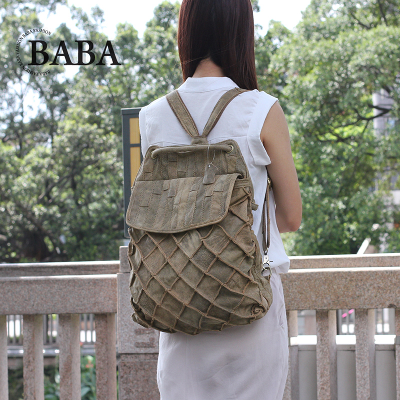 Nouveau sac à dos européen/amé - Genuine Leather Backpack avis et prix
