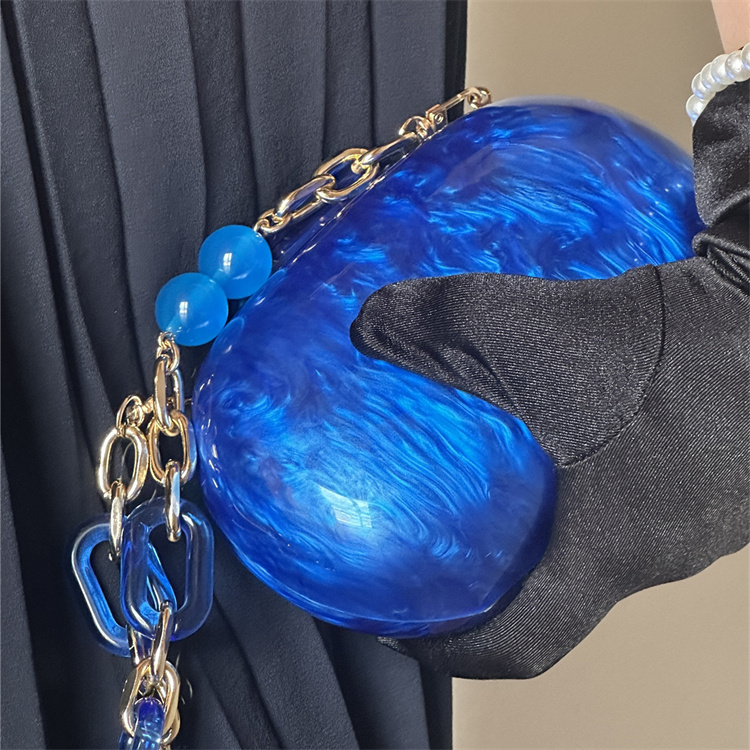 Sac à main de soirée rond à mo - Luxury Bags Blue avis et prix
