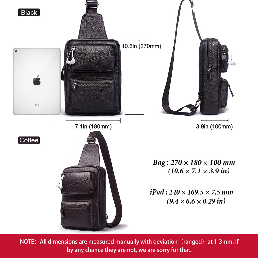 Sac de poitrine en cuir vérita - Genuine Leather Backpack avis et prix