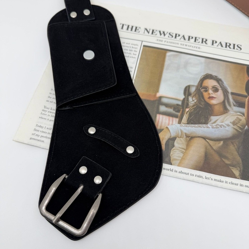 Ceinture large en PU tendance  - Belt Bag Leather Wide avis et prix